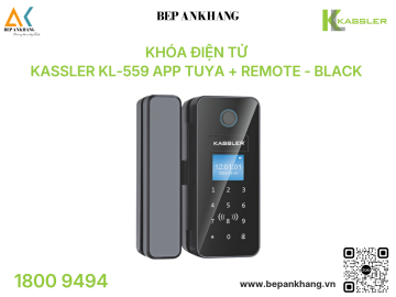 Khóa điện tử Kassler KL-559 App Tuya + Remote - Black 
